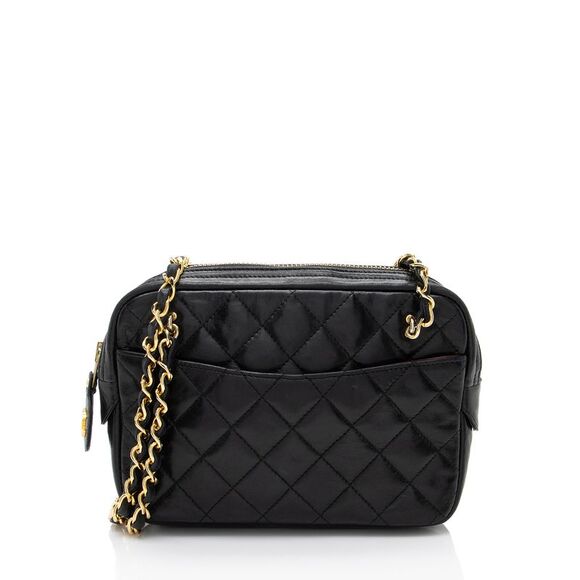 Chanel Vintage Lambskin Chain Camera Bag - Picture 1 of 13